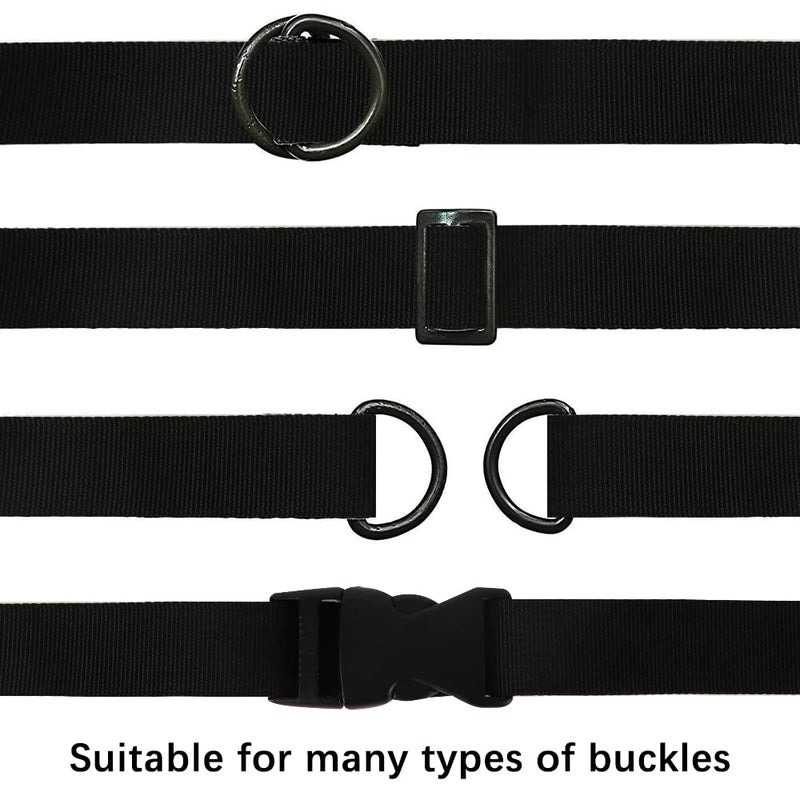 RETON Nylon Webbing Strap, 1 1/4 Inch Black Nylon Heavy Webbing Straps Durable Nylon Strap for Outdoor DIY Gear Repair, Backpack, Pet Collars, Crafts (32MM, 10 Yards) - Image 4